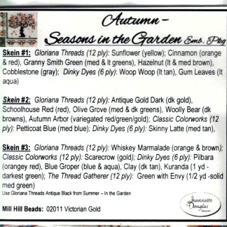 JDD359E Seasons in the Garden - Autumn Embellishment Pack