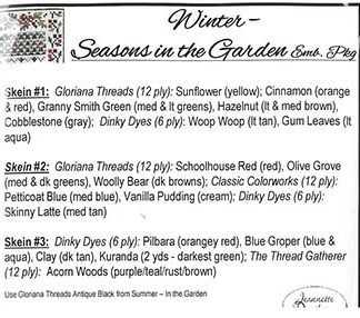 JDD360E Seasons in the Garden - Winter Embellishment Pack