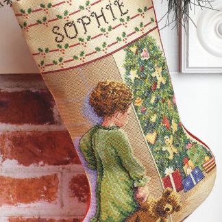 Christmas Morning Stocking cross stitch kit from Janlynn JL-0150238