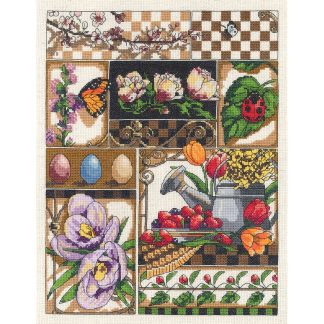 Spring Montage cross stitch kit from Janlynn JL-0170101