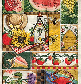 Summer Montage cross stitch kit from Janlynn JL-0170102