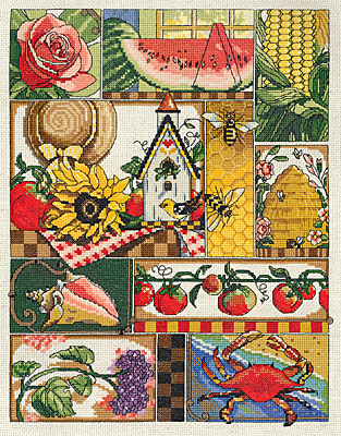 Summer Montage cross stitch kit from Janlynn JL-0170102