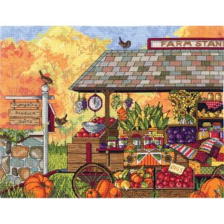 Buck's County Farm Stand cross stitch kit from Janlynn JL-0170111