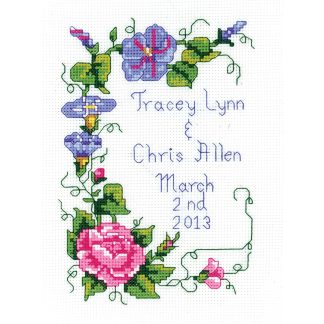 Wedding Floral cross stitch kit from Janlynn JL-0211747