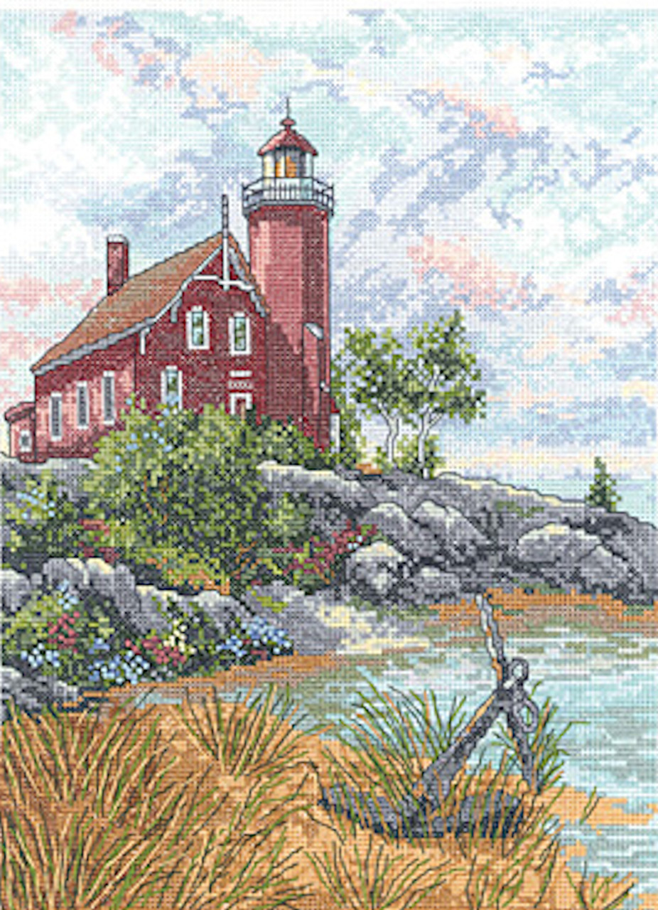 Eagle Harbor Light cross stitch kit from Janlynn JL-0320102