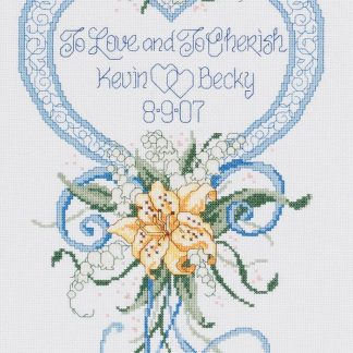 Cherished Wedding cross stitch kit from Janlynn JL-0560200