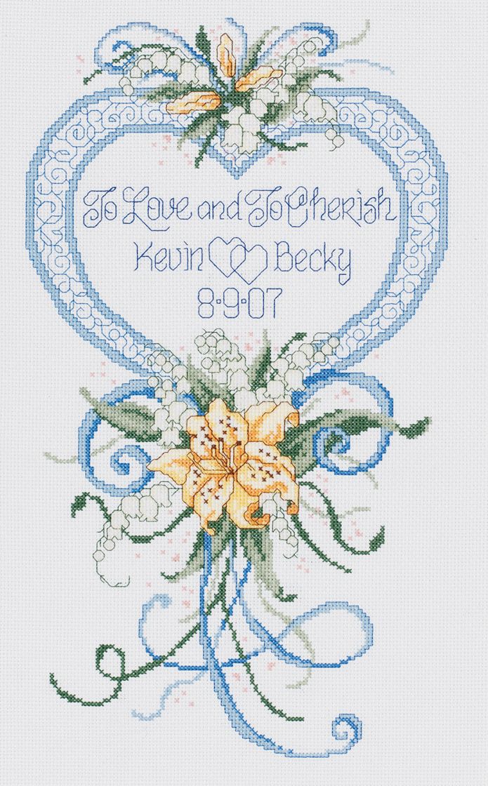 Cherished Wedding cross stitch kit from Janlynn JL-0560200