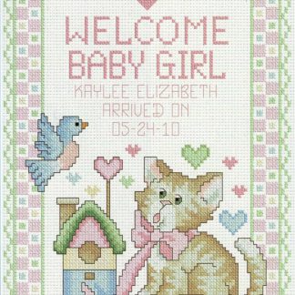 Welcome Baby Girl cross stitch kit from Janlynn JL-0800468