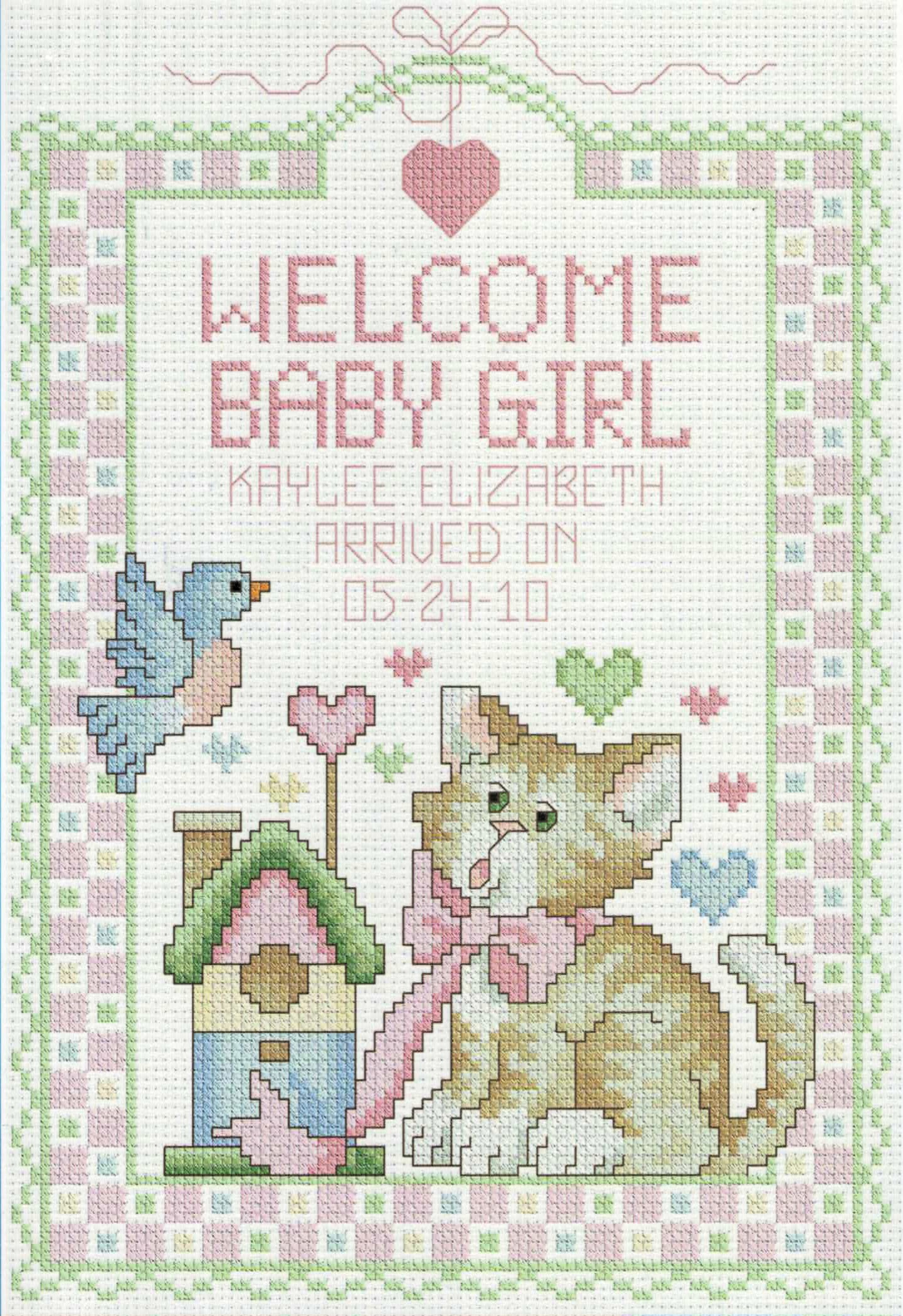 Welcome Baby Girl cross stitch kit from Janlynn JL-0800468