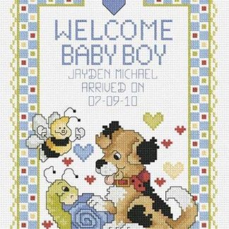 Welcome Baby Boy cross stitch kit from Janlynn JL-0800469