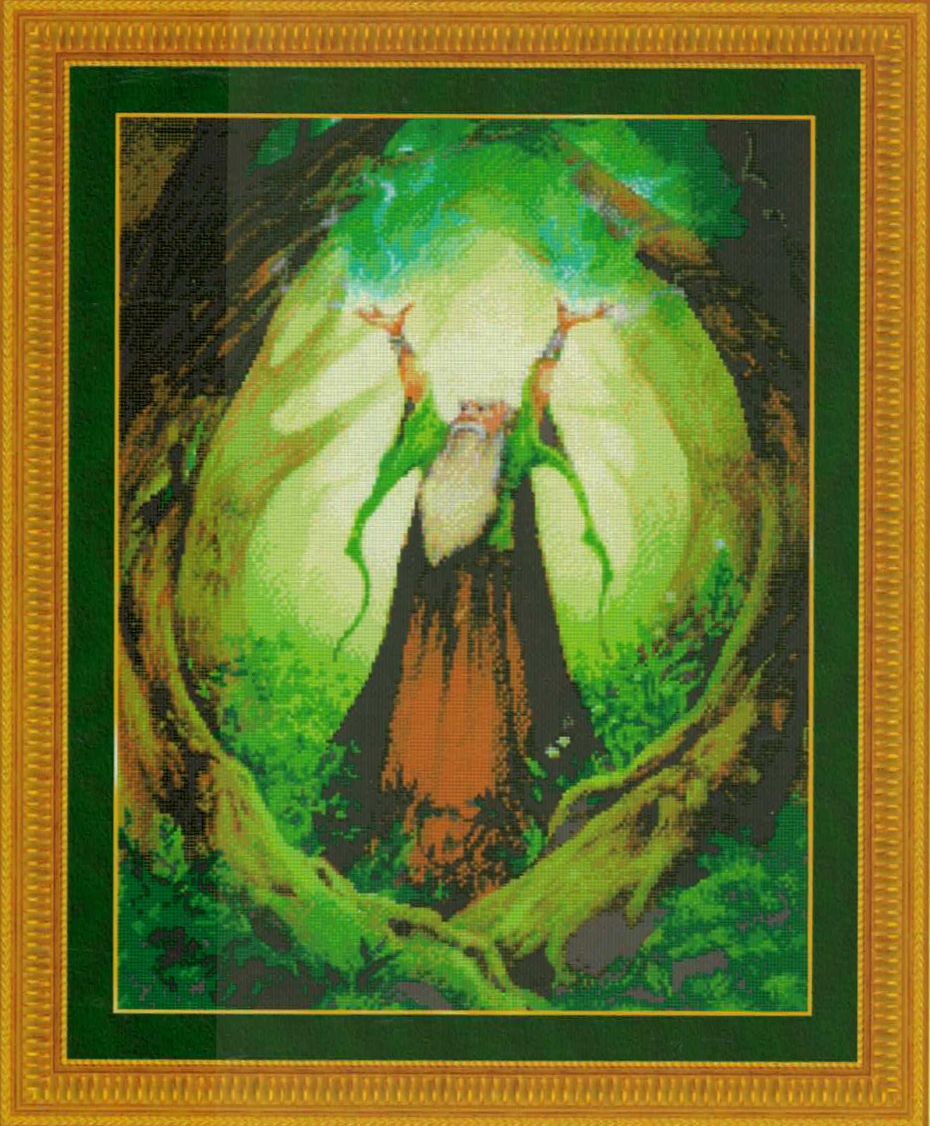 Earth Wizard cross stitch pattern from Kustom Krafts KK-99283