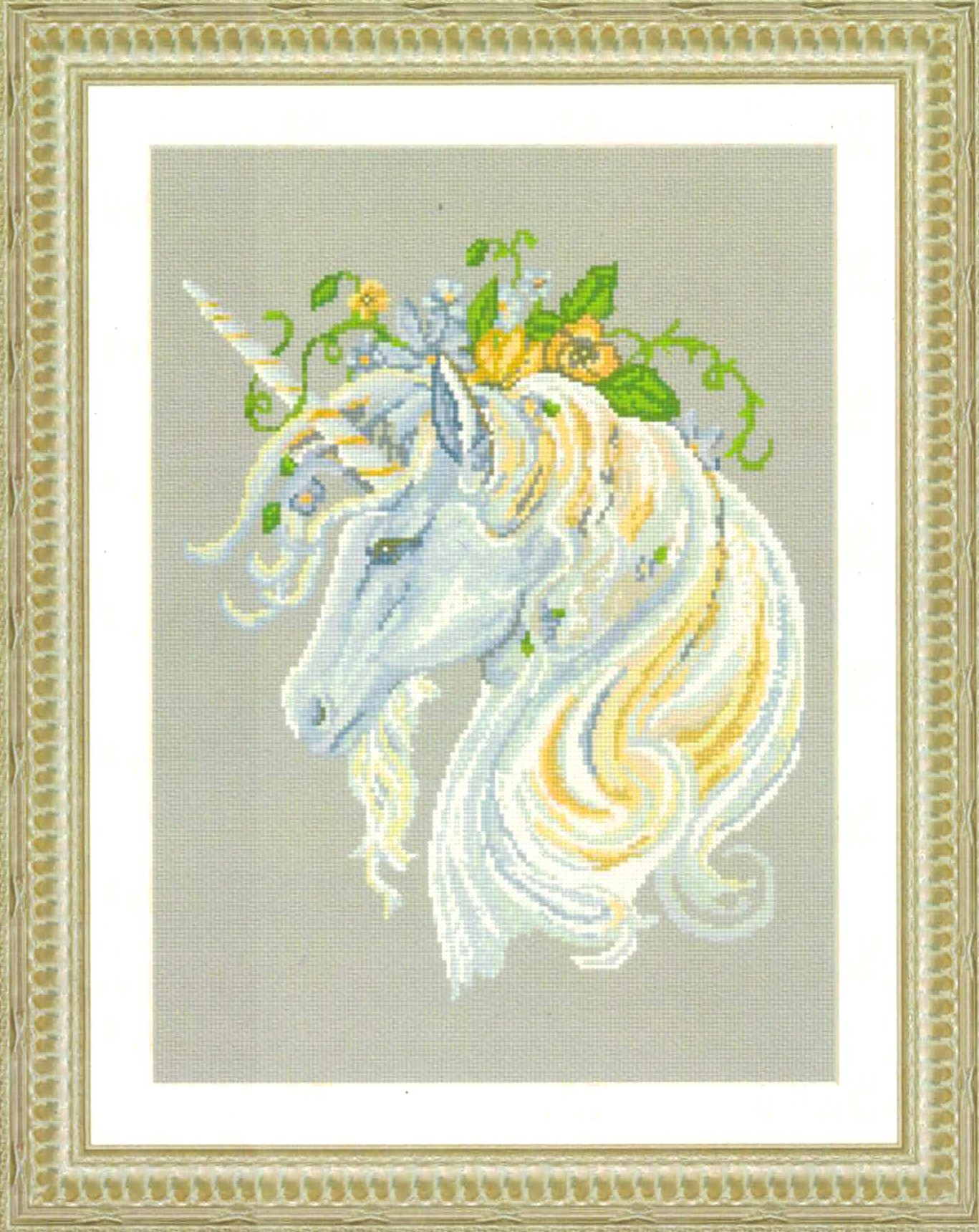 Summer Unicorn cross stitch pattern from Kustom Krafts KK-AF003