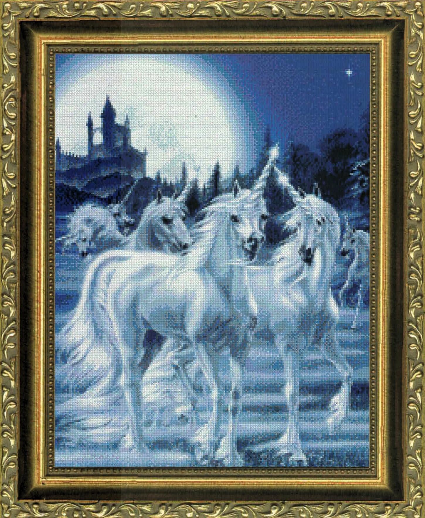 Gathering Unicorns cross stitch pattern from Kustom Krafts KK-NNT041