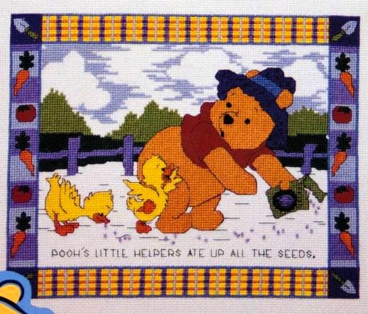 Pooh's Little Helpers cross stitch kit from Leisure Arts LA-113235