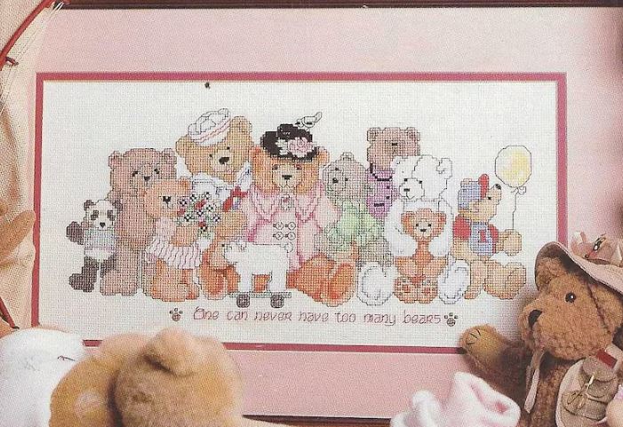 The Big Book of Teddies cross stitch book from Leisure Arts LA24516