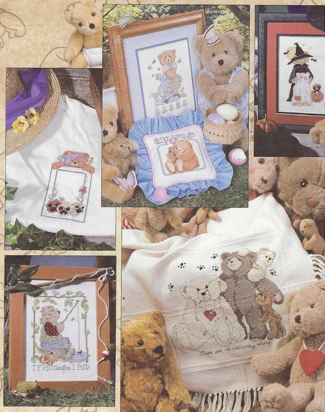 The Big Book of Teddies cross stitch book from Leisure Arts LA24516