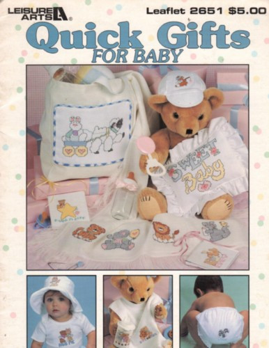 Quick Gifts for Baby cross stitch book from Leisure Arts LA-2651