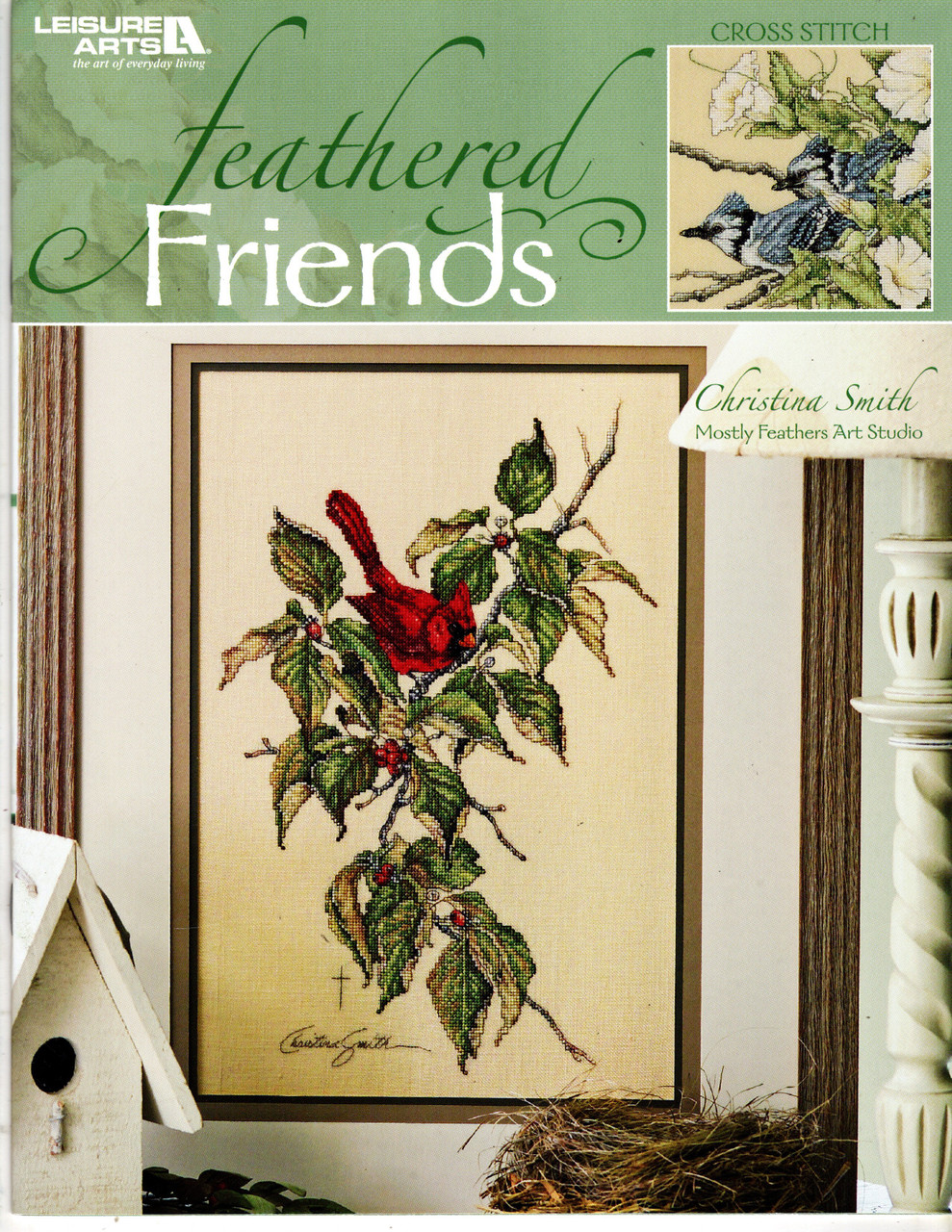 Feathered Friends cross stitch book from Leisure Arts LA-3813