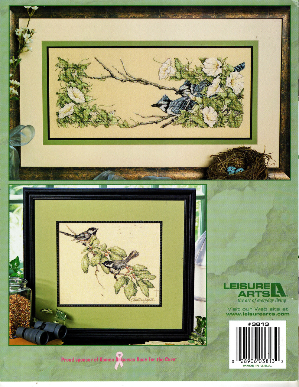 Feathered Friends cross stitch book from Leisure Arts LA-3813