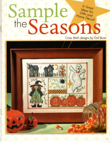 Sample the Seasons cross stitch book from Leisure Arts LA-3836