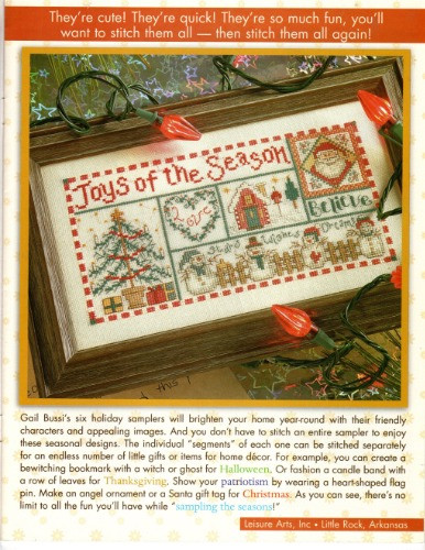 Sample the Seasons cross stitch book from Leisure Arts LA-3836