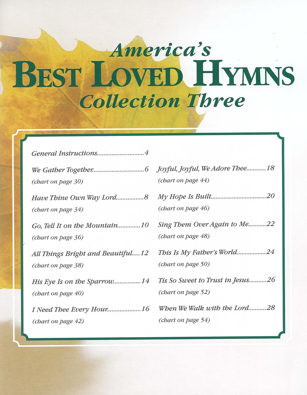 America's Best Loved Hymns - Collection Three cross stitch book from Leisure Arts LA-4610
