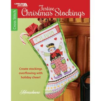 Festive Christmas Stockings cross stitch book from Leisure Arts LA6741