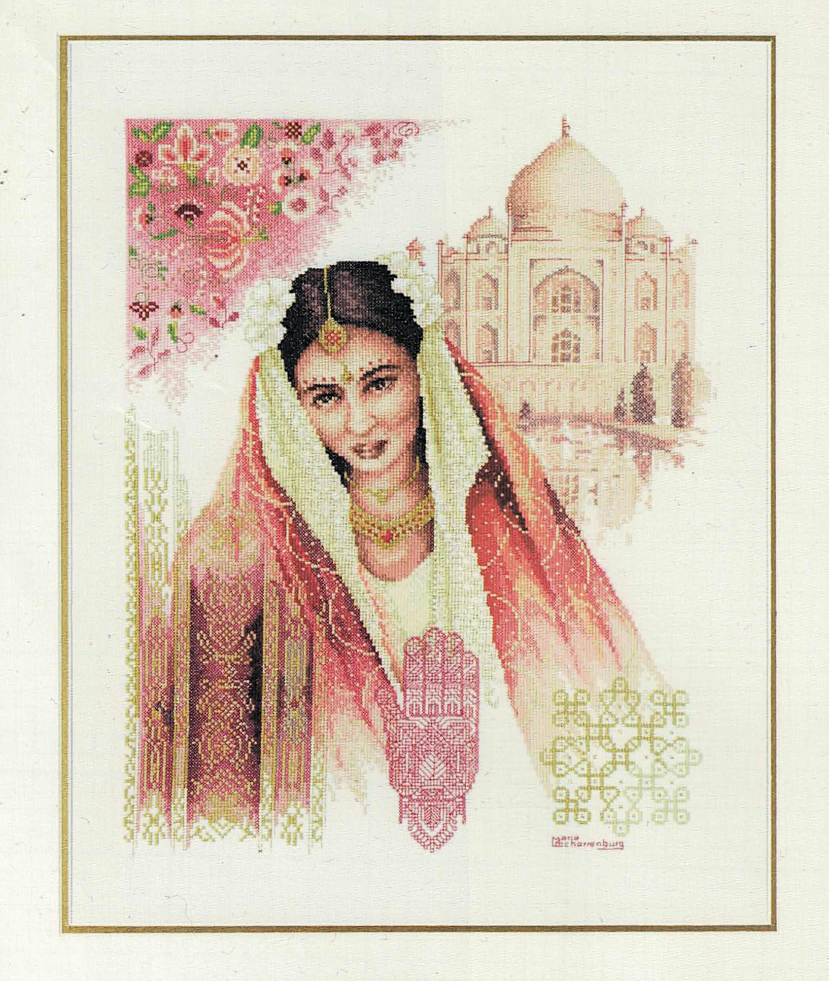 Indian Bride cross stitch kit from Lanarte LAN-23044