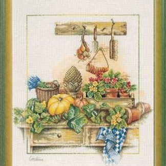 Garden Work Bench cross stitch kit from Lanarte LAN-34399