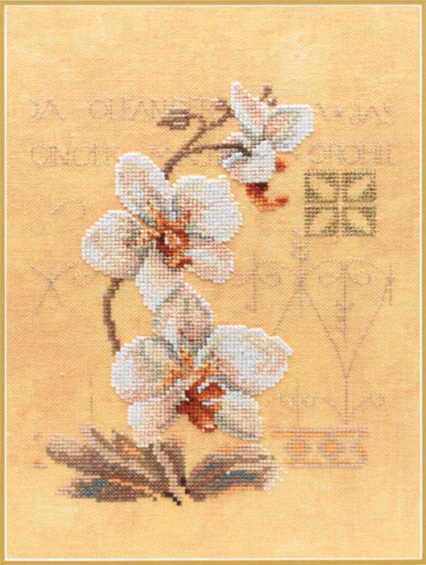 Three Orchids cross stitch kit from Lanarte LAN-PN0008008