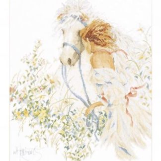Horse and Flowers cross stitch kit from Lanarte LAN-PN0007952