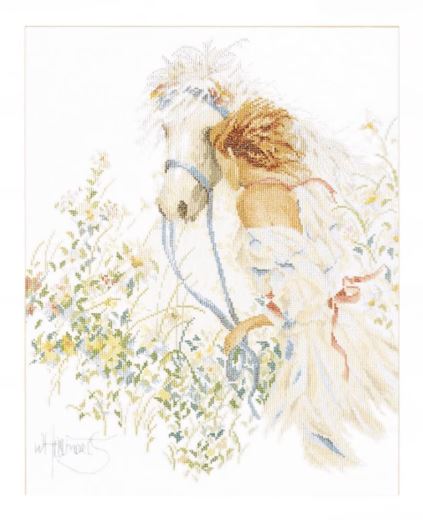 Horse and Flowers cross stitch kit from Lanarte LAN-PN0007952