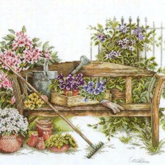 Garden Bench cross stitch kit from Lanarte LAN-PN0007968