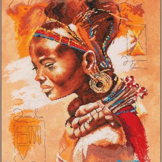 African Woman cross stitch kit from Lanarte LAN-PN0008009