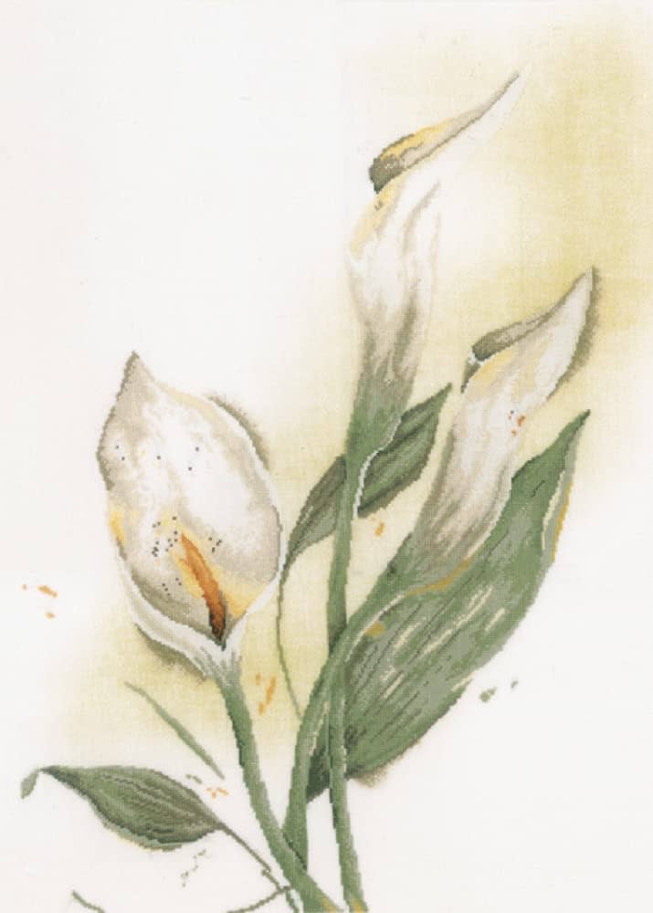 Calla Lily cross stitch kit from Lanarte LAN-PN0008015