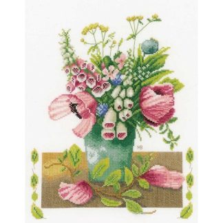 Summer Bouquet cross stitch kit from Lanarte LAN-PN0021209