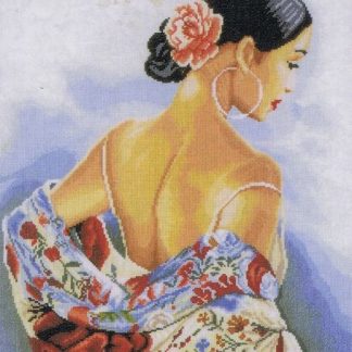 Flower Scarf cross stitch kit from Lanarte LAN-PN0154991