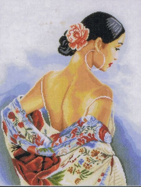 Flower Scarf cross stitch kit from Lanarte LAN-PN0154991
