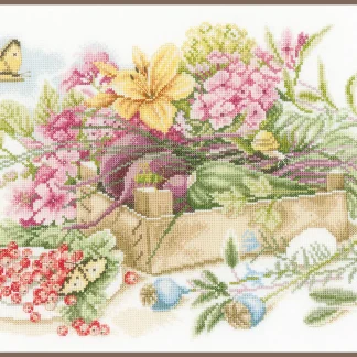 In the Garden cross stitch kit from Lanarte LAN-PN0157493
