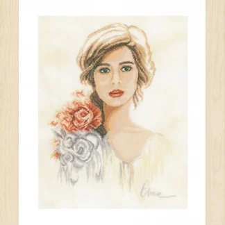 Romantic Lady cross stitch kit from Lanarte LAN-PN0158331