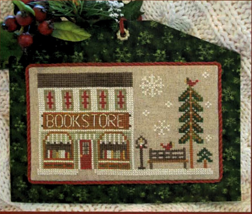 The Bookstore cross stitch pattern from Little House Needleworks LHN-PC100