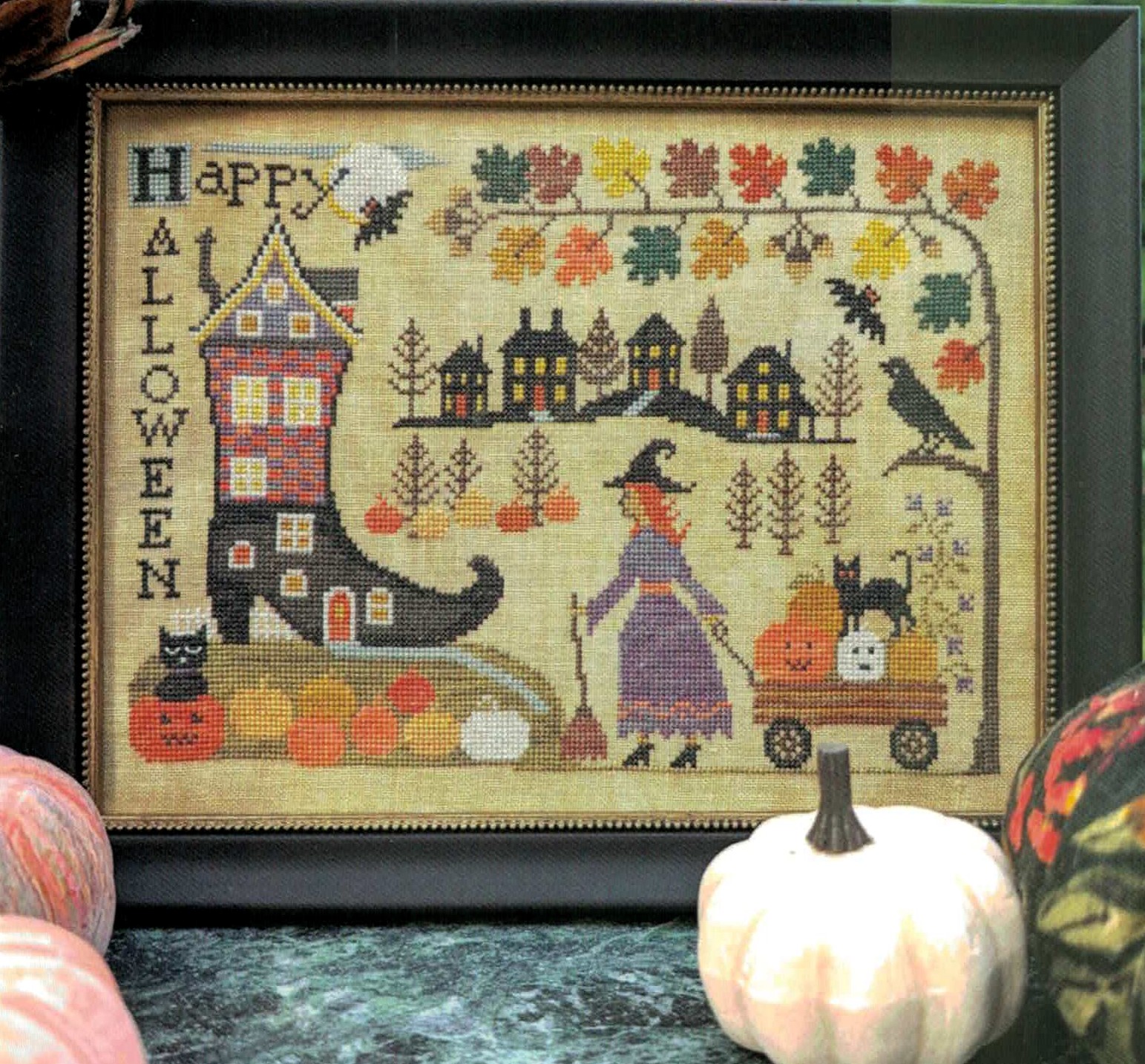 Tis Near Halloween cross stitch pattern from Lila's Studio LIS-0425