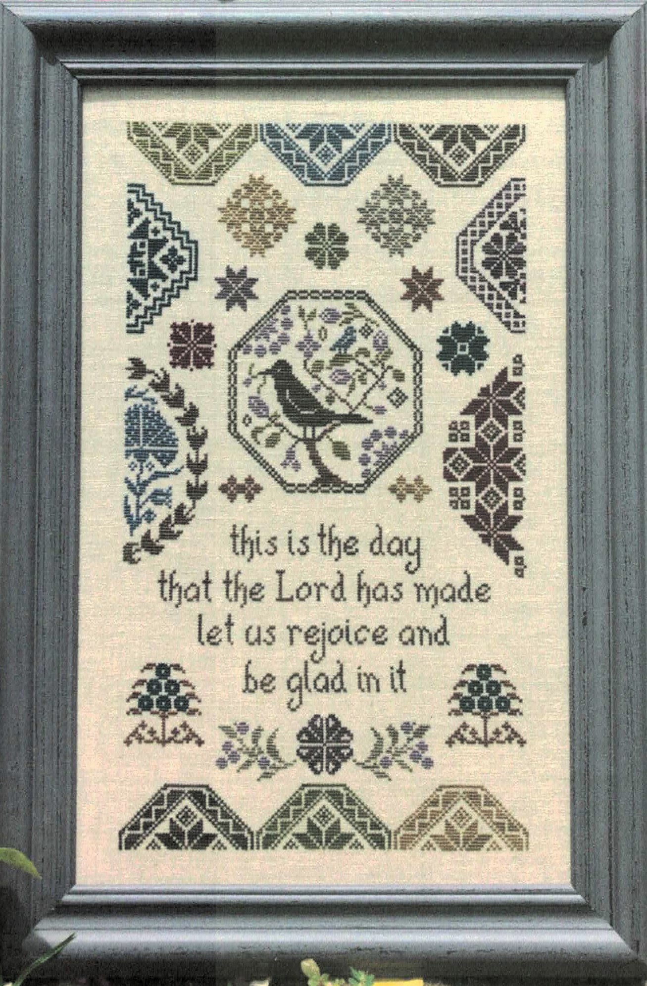 Quaker Rejoice cross stitch pattern from My Big Toe MBT-255