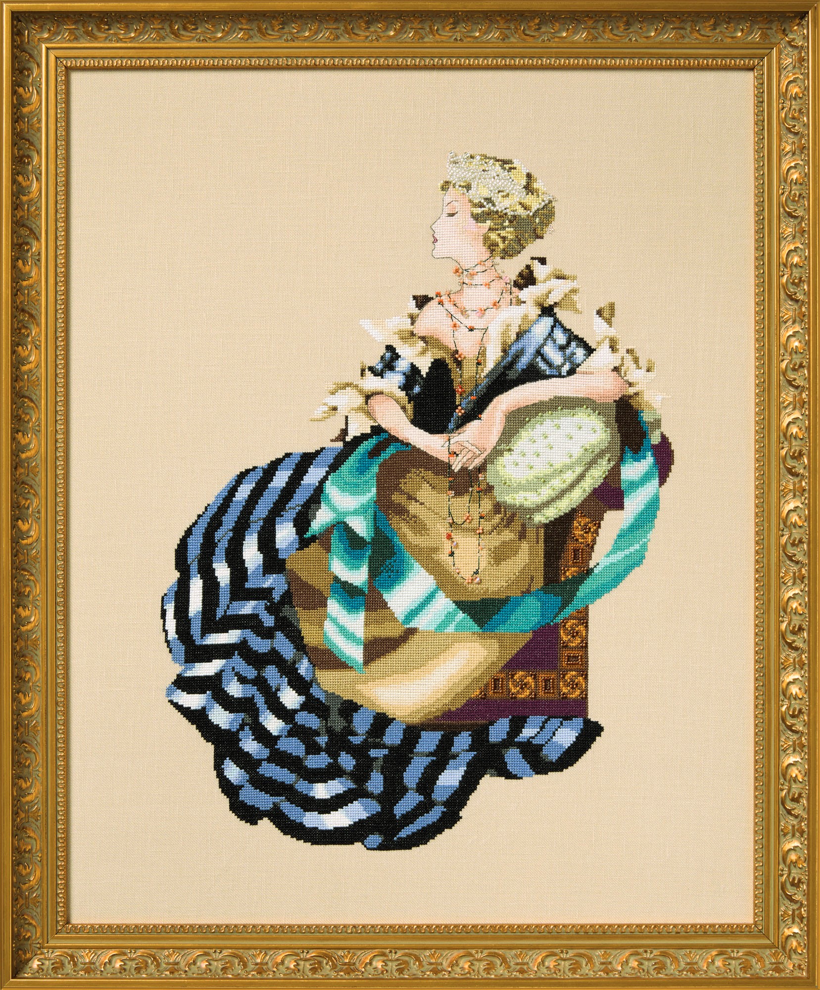 Portrait of Lady M cross stitch pattern from Mirabilia Designs MD-200