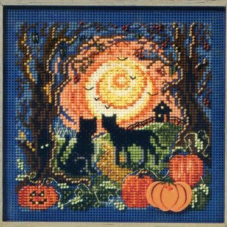 Moonlit Kitties cross stitch bead kit from Mill Hill MH-141206