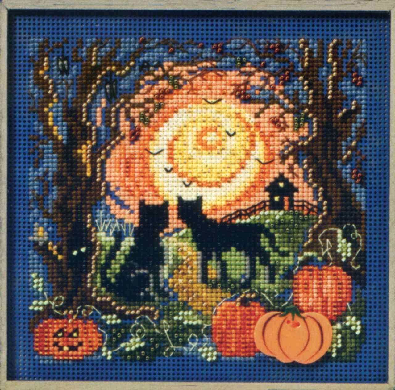 Moonlit Kitties cross stitch bead kit from Mill Hill MH-141206