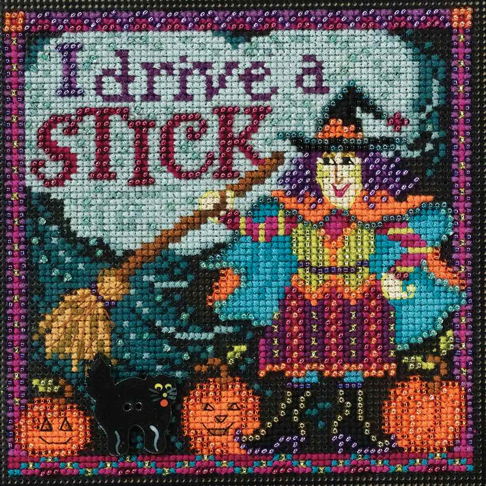 I Drive a Stick cross stitch bead kit from Mill Hill MH-141624