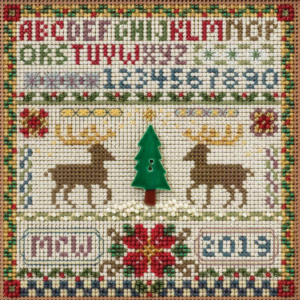Holiday Sampler cross stitch bead kit from Mill Hill MH-141633