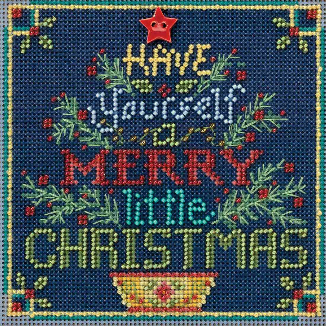 Merry Little Christmas cross stitch bead kit from Mill Hill MH-141831