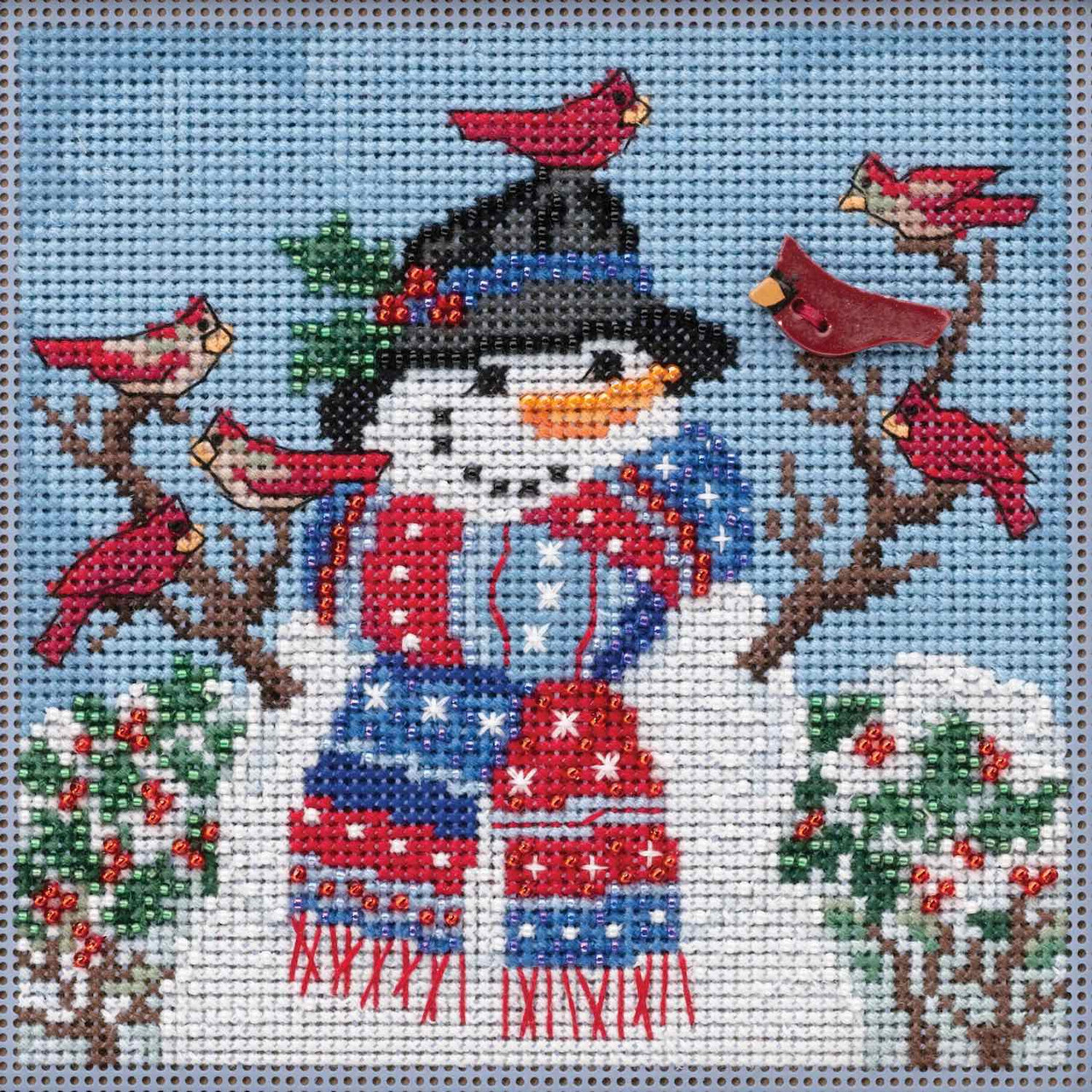 Winter Welcome cross stitch bead kit from Mill Hill MH-141931
